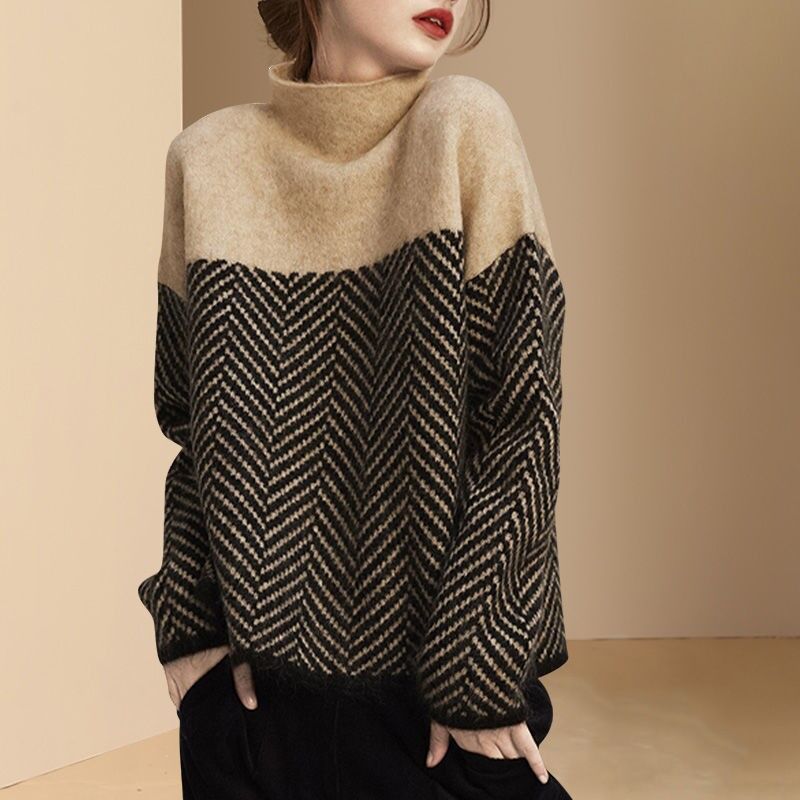 Pull chaud contrasté | Vezzo
