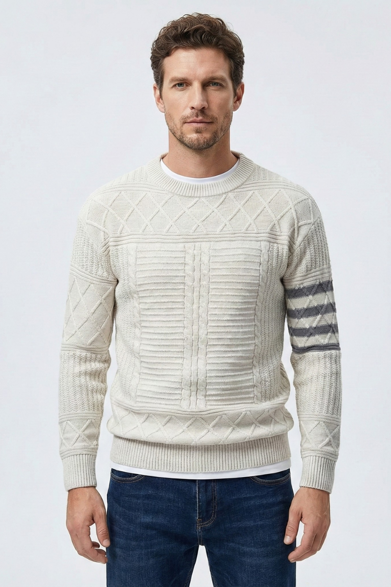 Pull col rond torsadé Warren | Vezzo