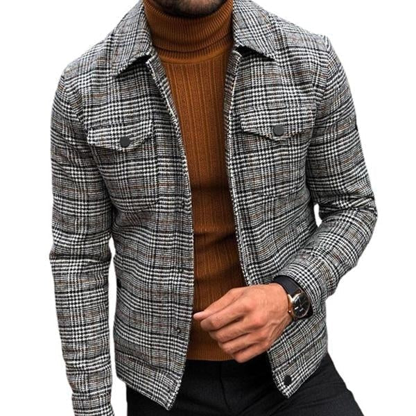 Veste pour hommes avec poche à carreaux et revers pour hommes | Vezzo