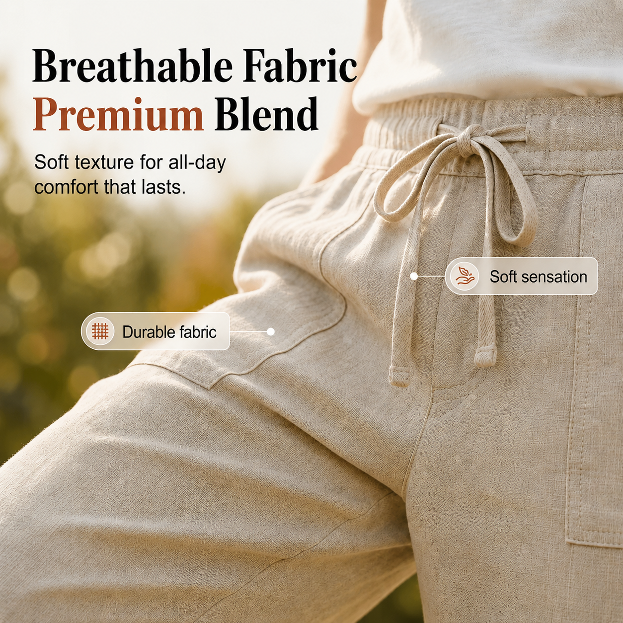 Vezzo™ | Women's Cotton and Linen Shorts