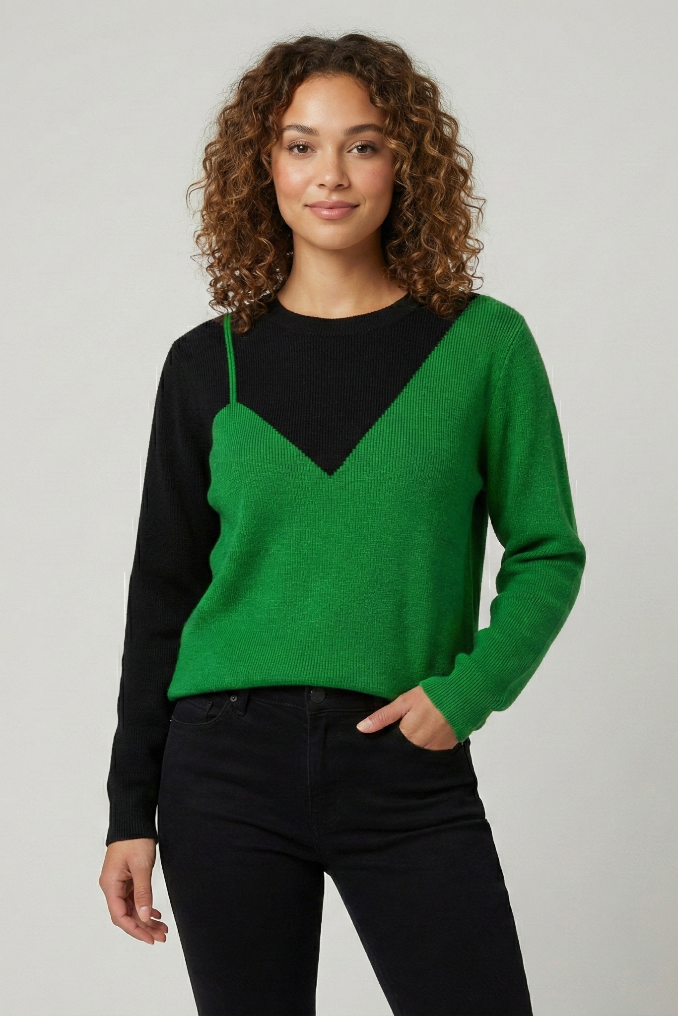 Pull tricoté à col rond | Vezzo