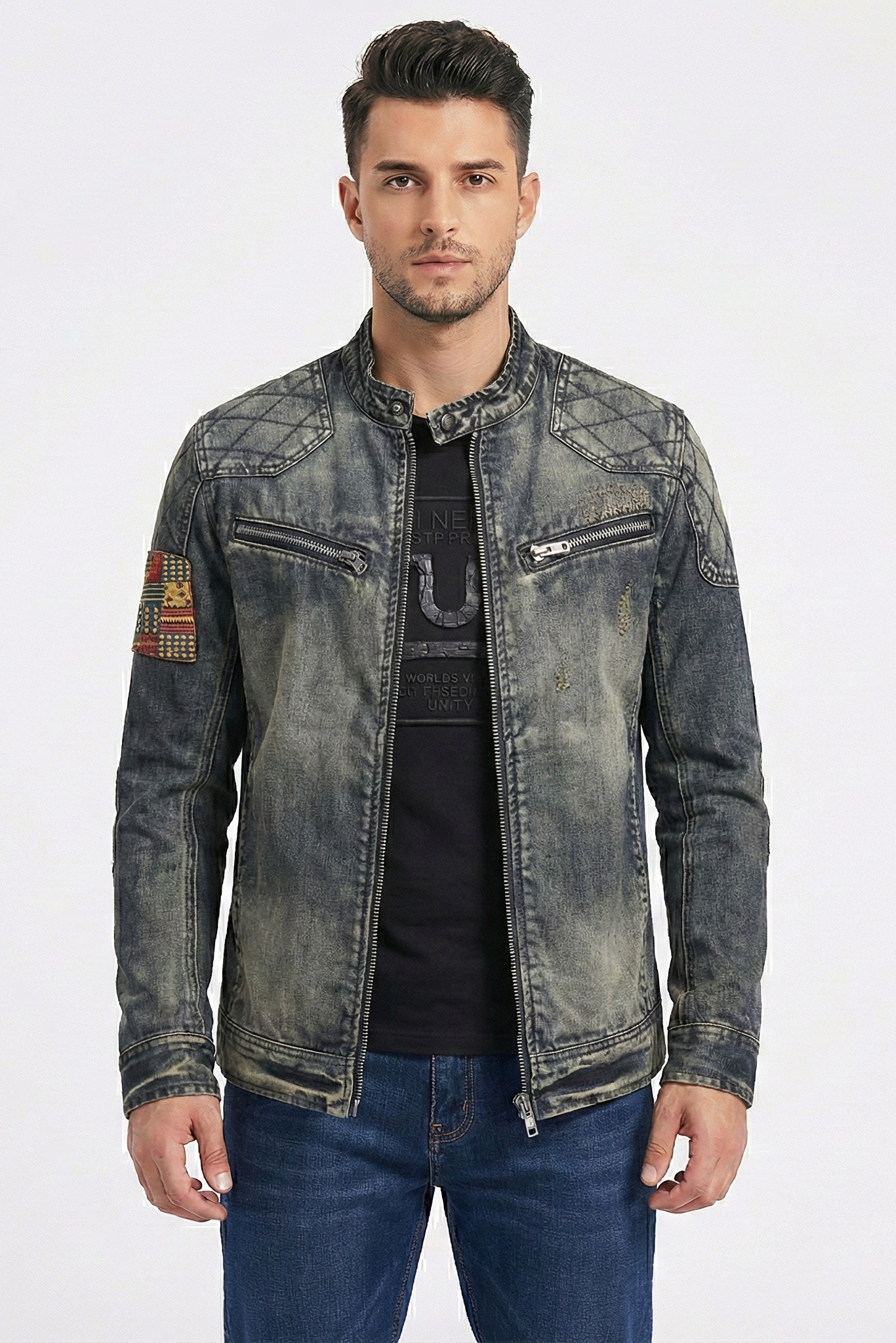 Veste en jean Stand Vintage pour hommes | Vezzo