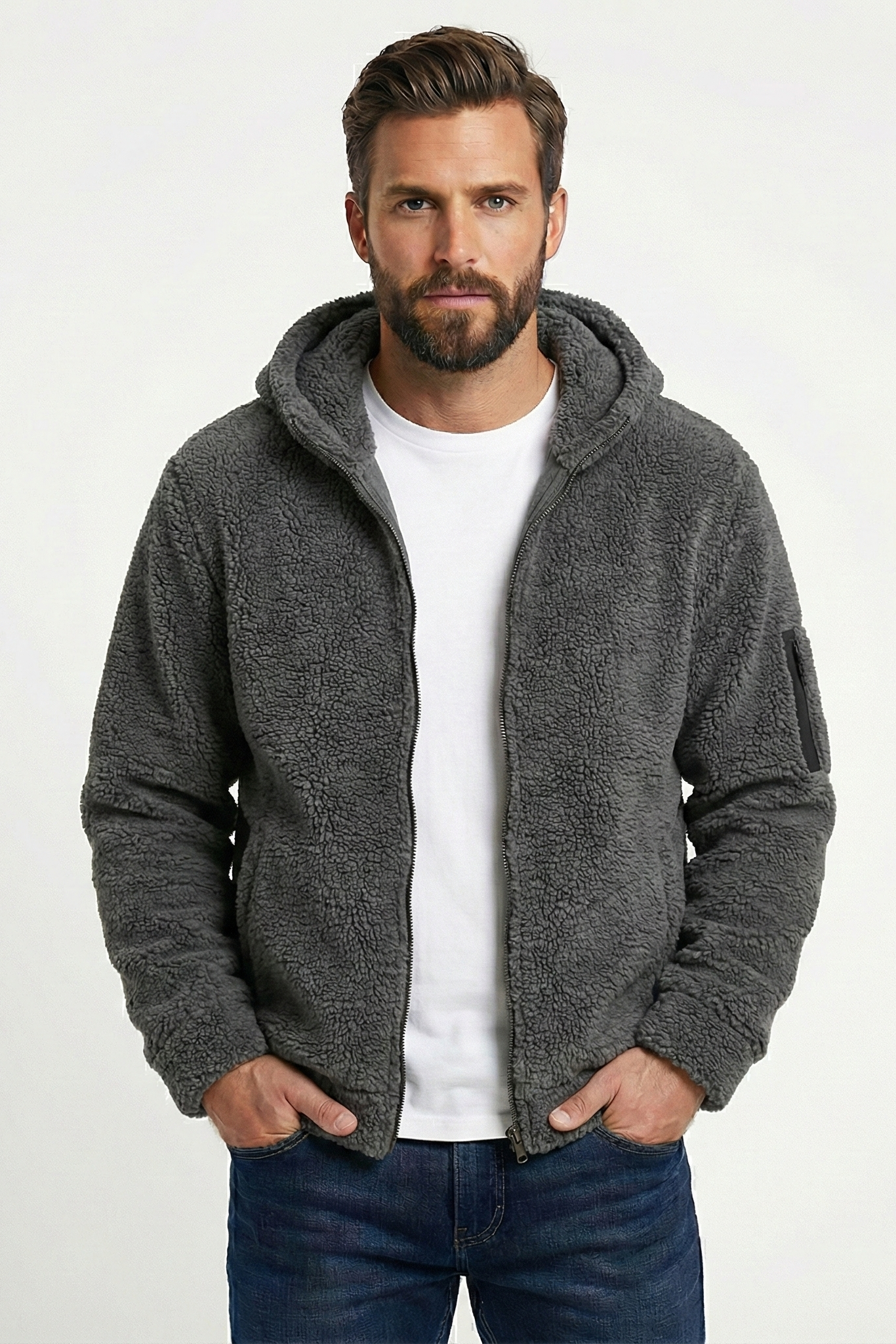 Veste à capuche en polaire double Paul | Vezzo