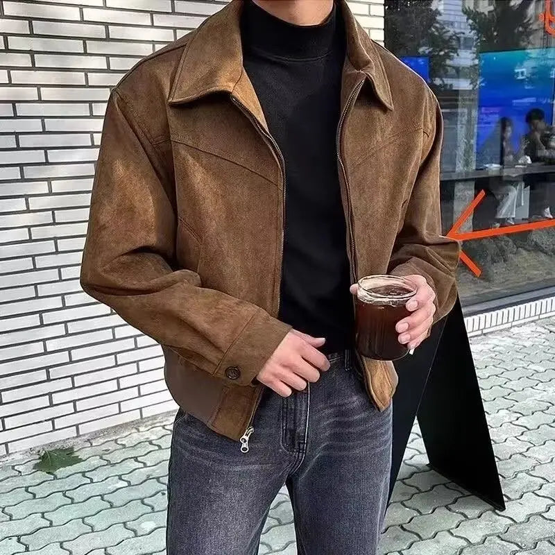 Veste zippée en daim pour homme | Vezzo
