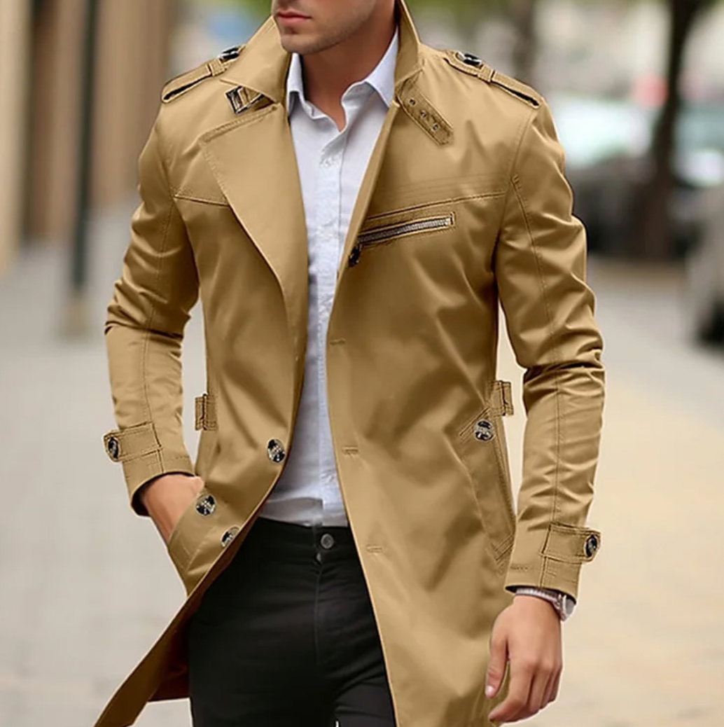 Manteau élégant et imperméable style héritage pour hommes | Vezzo