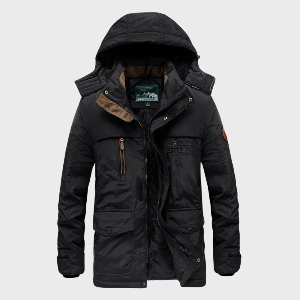 Veste d'hiver imperméable à capuche Adrian pour hommes | Vezzo