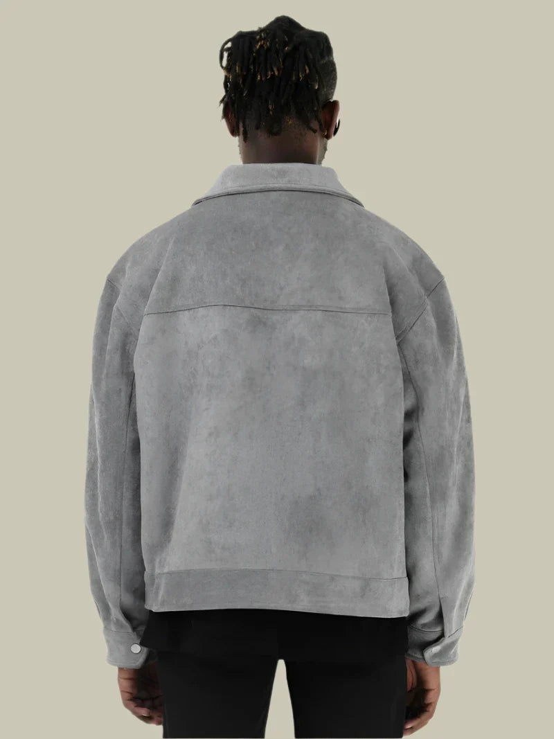 Veste surdimensionnée en daim pour hommes | Vezzo