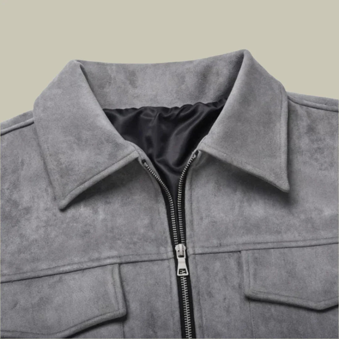 Veste surdimensionnée en daim pour hommes | Vezzo