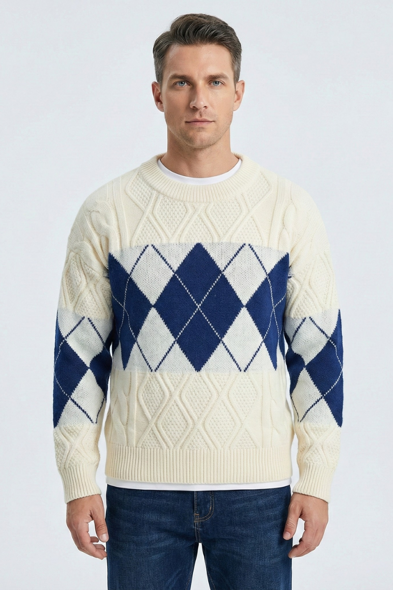 Pull en maille géométrique Ellis | Vezzo