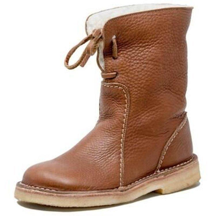 Modeline | Bottes Imperméables en Cuir Polaire Avec Doublure en Laine
