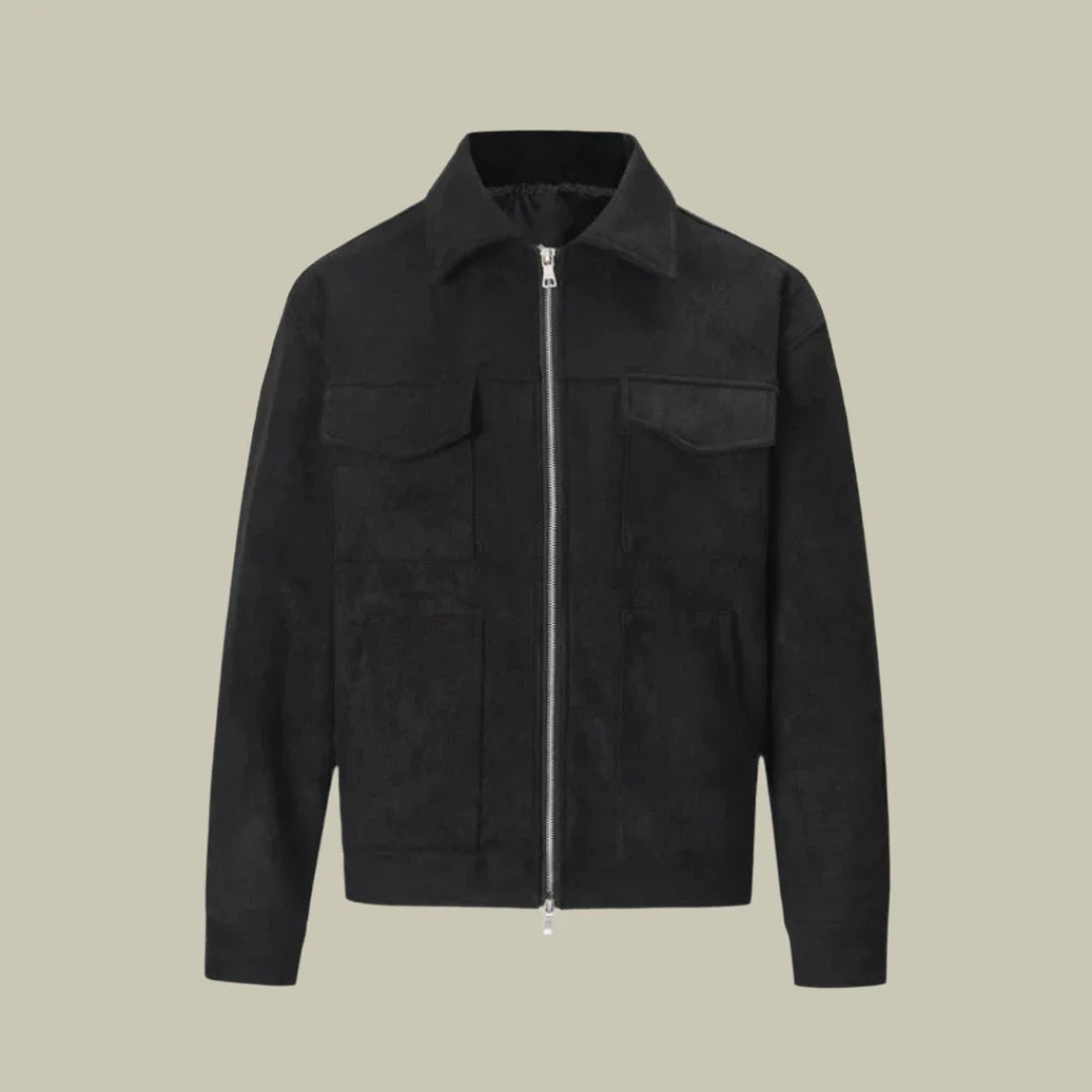 Veste surdimensionnée en daim pour hommes | Vezzo