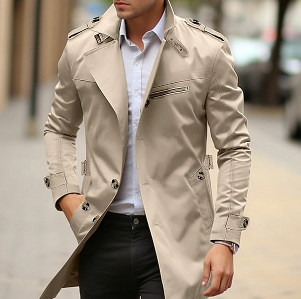 Manteau élégant et imperméable style héritage pour hommes | Vezzo