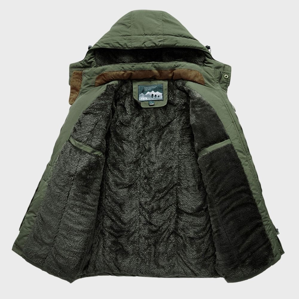 Veste d'hiver imperméable à capuche Adrian pour hommes | Vezzo