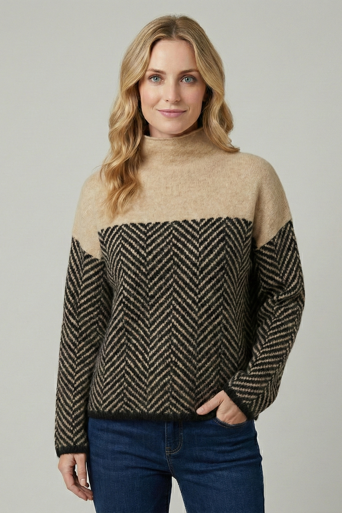 Pull chaud contrasté | Vezzo