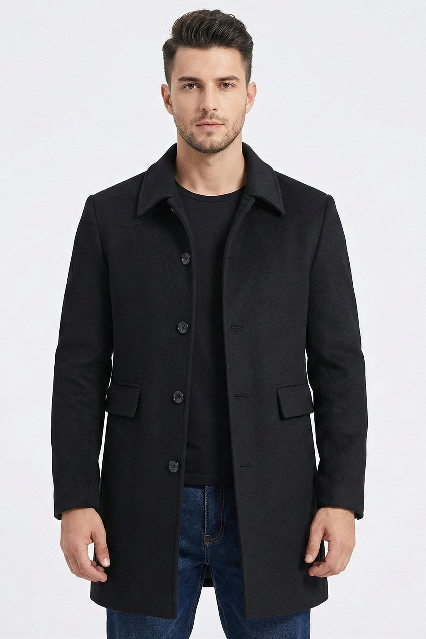 Veste longue en laine Premium pour hommes | Vezzo