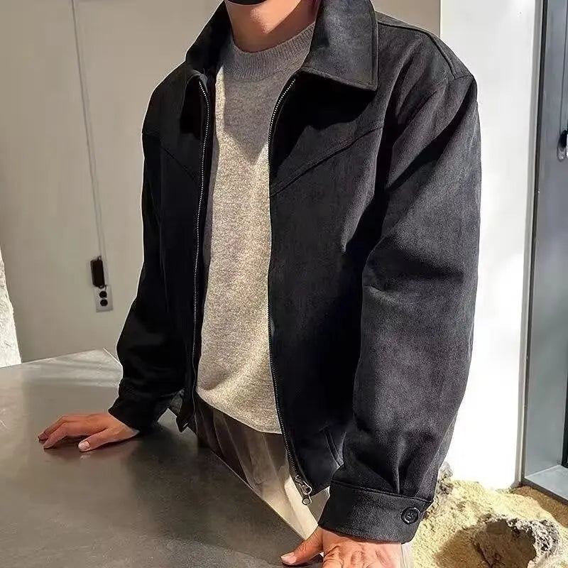 Veste zippée en daim pour homme | Vezzo