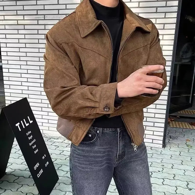 Veste zippée en daim pour homme | Vezzo