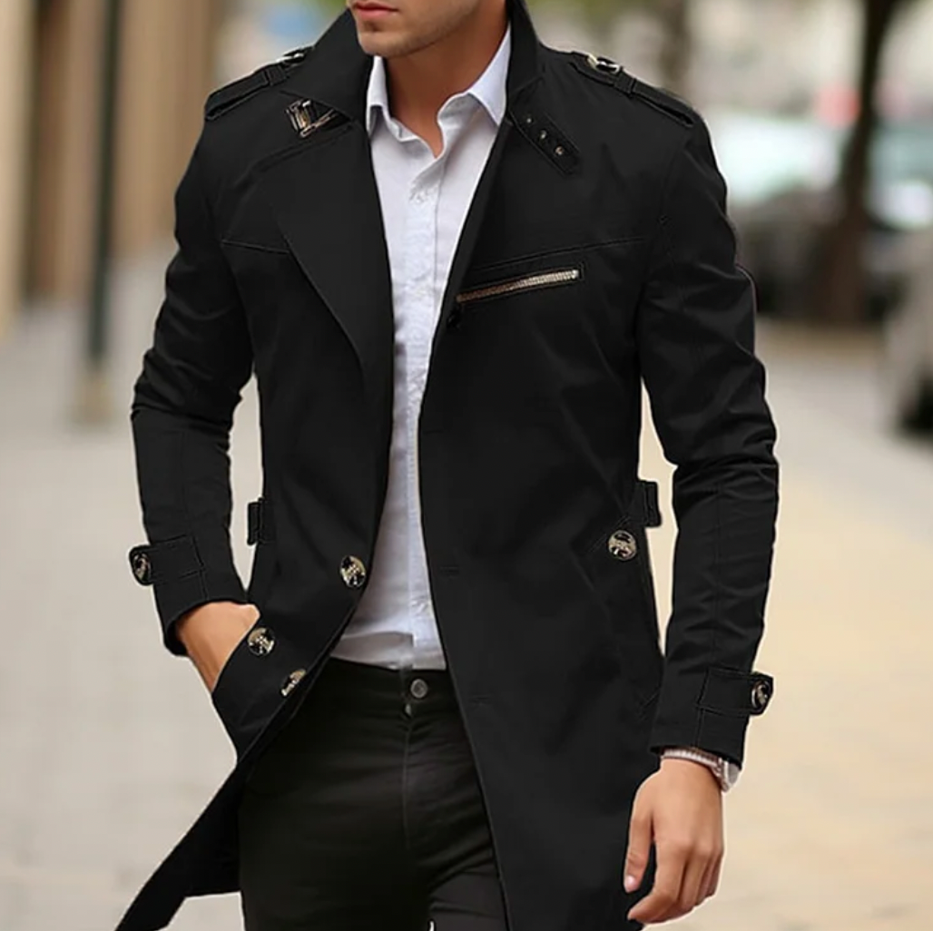 Manteau élégant et imperméable style héritage pour hommes | Vezzo