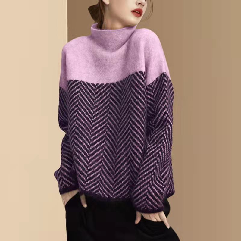 Pull chaud contrasté | Vezzo