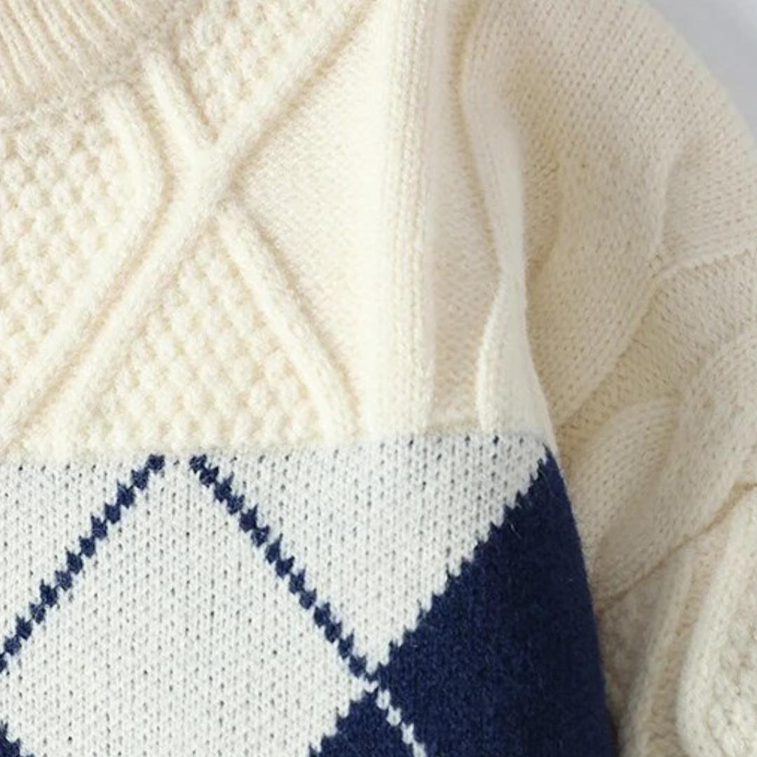 Pull en maille géométrique Ellis | Vezzo