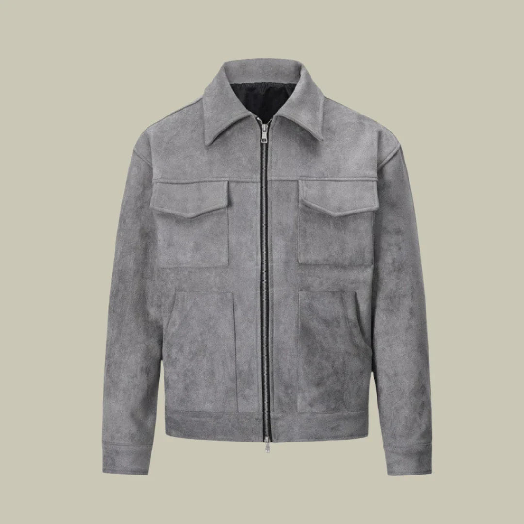 Veste surdimensionnée en daim pour hommes | Vezzo