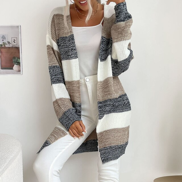 Pull long tricoté patchwork | Vezzo