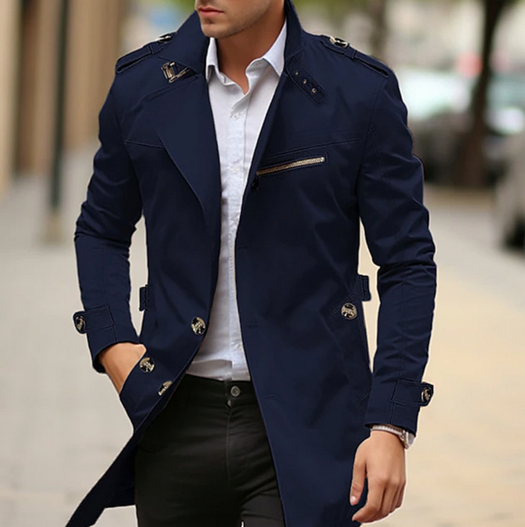 Manteau élégant et imperméable style héritage pour hommes | Vezzo